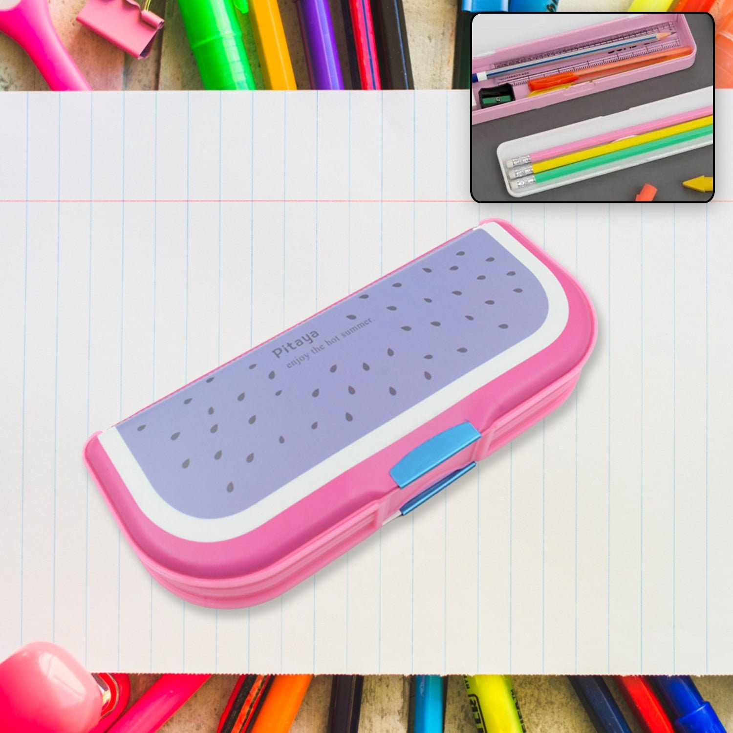 Cartoon Pencil Box – 2-Compartment for Kids | Deskrova