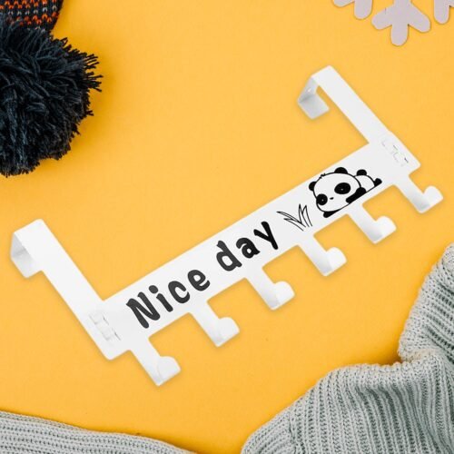 Over Door Hook Hanger Rack – Heavy-Duty 6-Hook Organizer