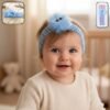 Baby Girls Hair Band – Soft Elastic with Pom Pom for Comfort