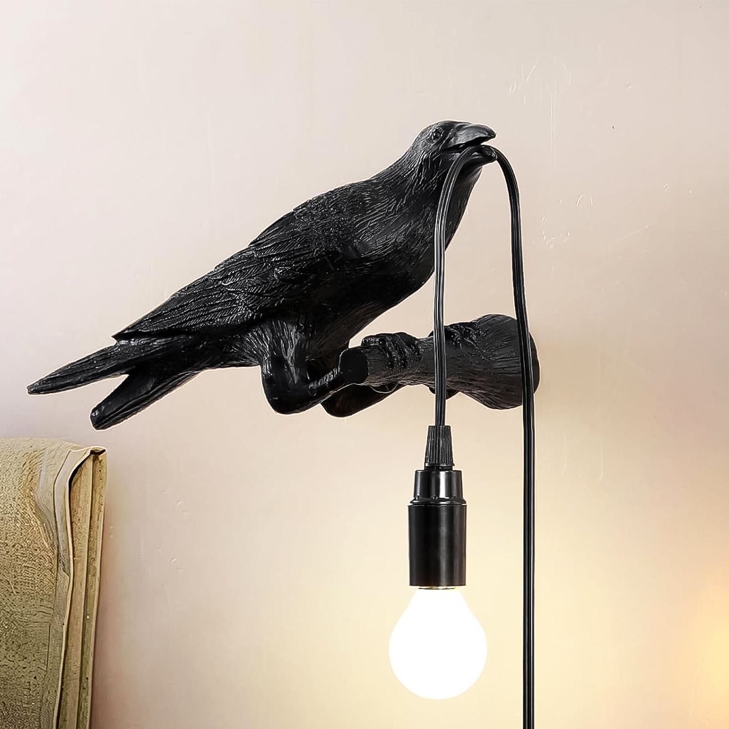 Crow Table Lamp – Vintage Edison Bulb Decor | Tidy Table