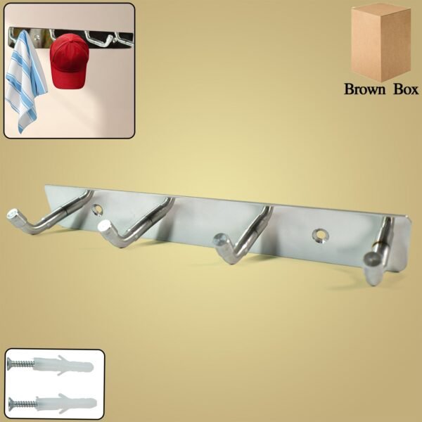 01_4bea4b01-1e35-45df-a371-84796fdc3df7 Stainless Steel Coat Hook Rack – 4 Heavy Duty Hooks for Home
