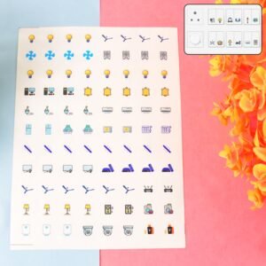 Switch Icon Sticker Sheet – 88 Visual Labels for Easy Switchboard Use