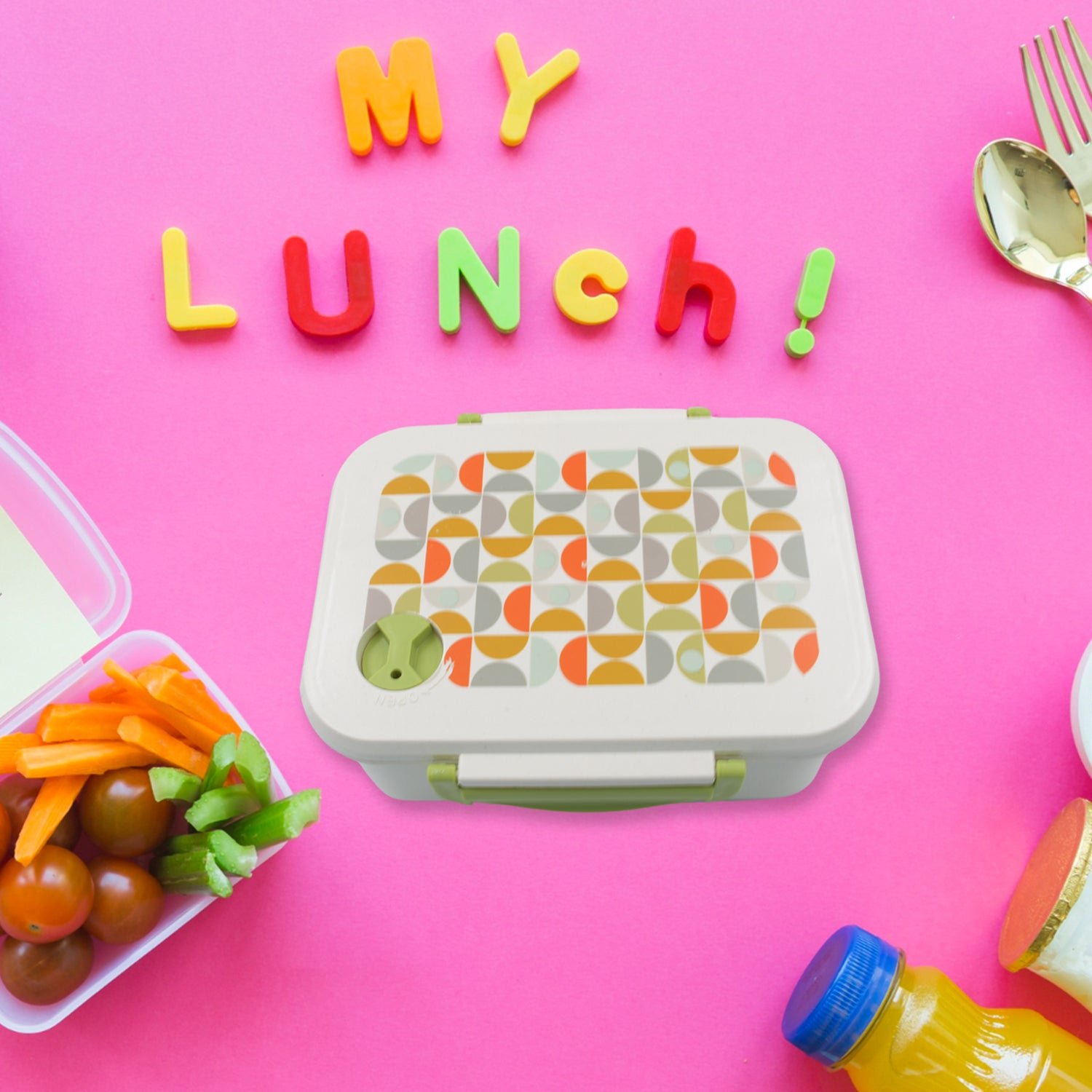 3 Compartment Lunch Box – Leakproof Tiffin with Spoon |