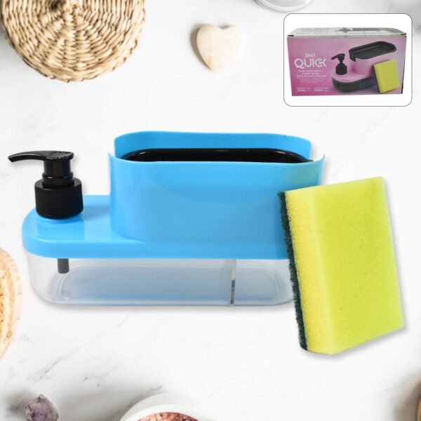 3-in-1 Soap Dispenser – Kitchen & Bathroom Organizer | VelvetBubbles