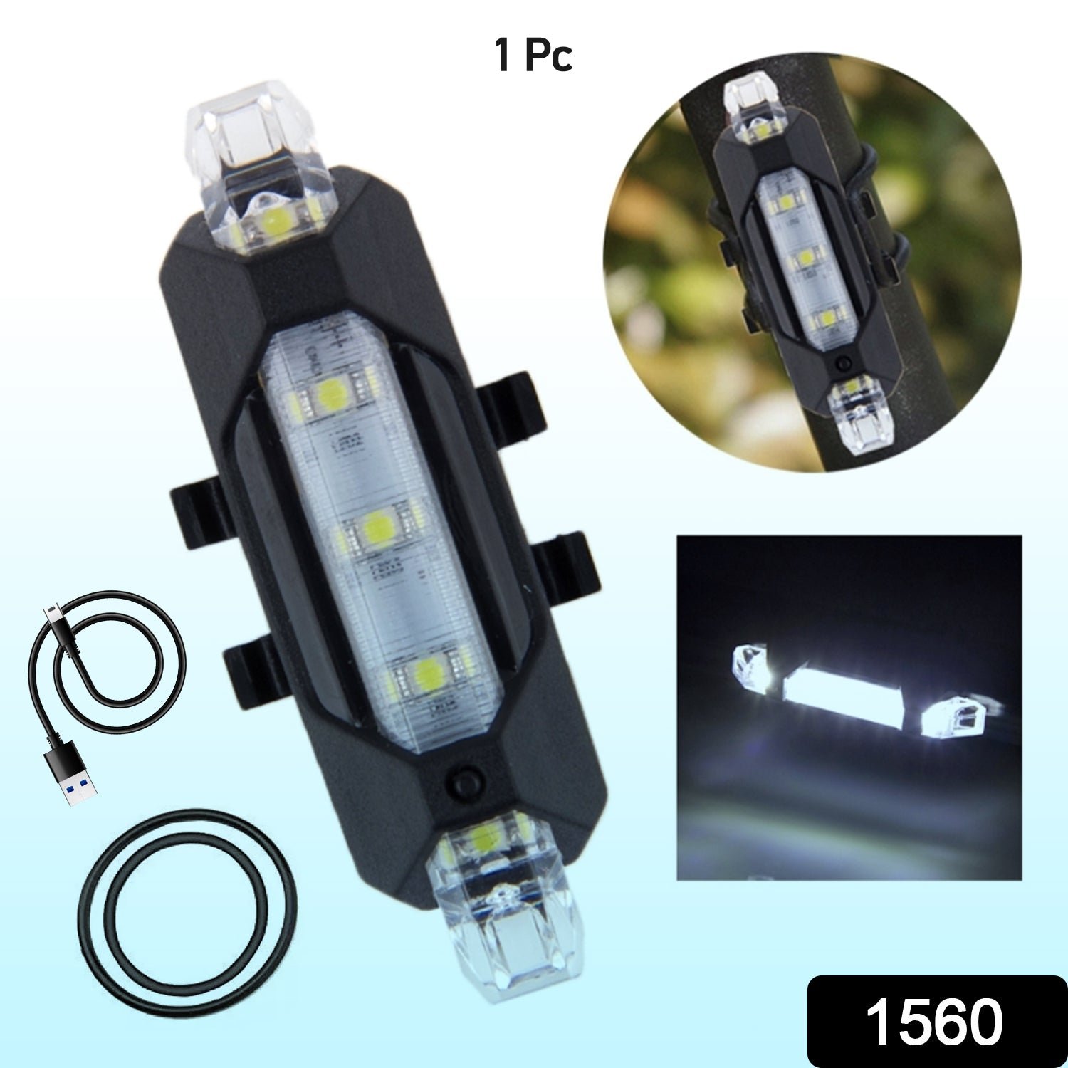 Rechargeable Bicycle Light – USB Front & Rear Safety Set