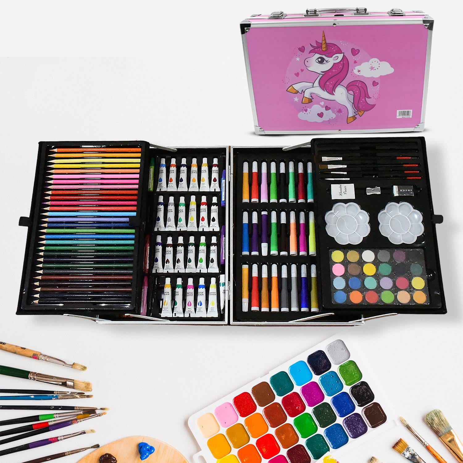 Kids Art Set – 145 Pcs Unicorn Drawing & Painting Kit | Colorful Creations