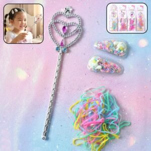 Girls Hair Accessories Kit – Colourful Styling & Play Set