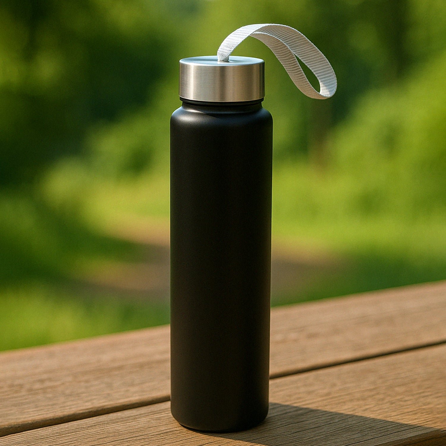 Portable Stainless Steel Water Bottle – 250ml Leakproof with Strap