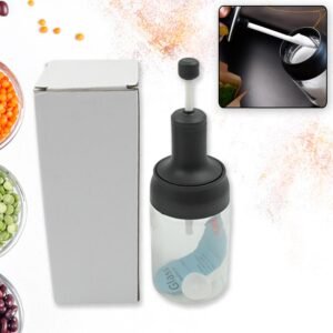 Heat-Resistant Glass Seasoning Jar – Spoon & Lid | Indo Glow