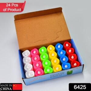 LED Tealight Candles – 24 Pcs Multicolor | Indo Glow