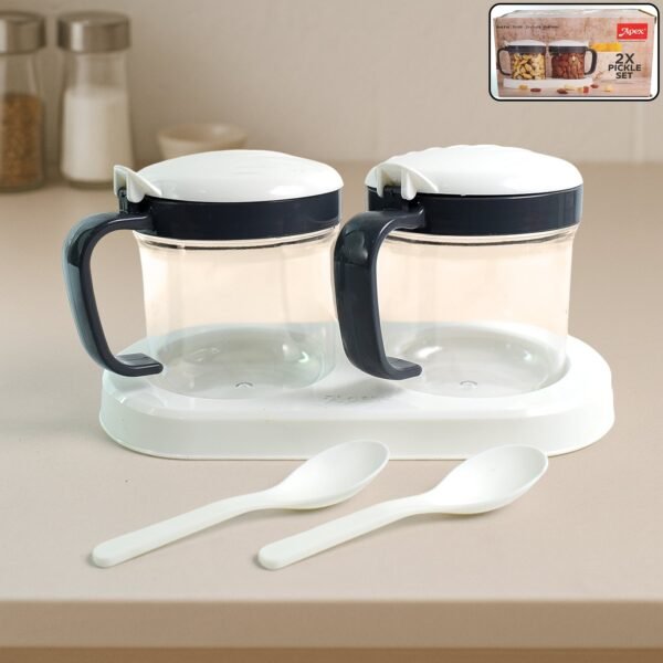 Pickle Container Set – Airtight & Unbreakable 2-Piece Jars