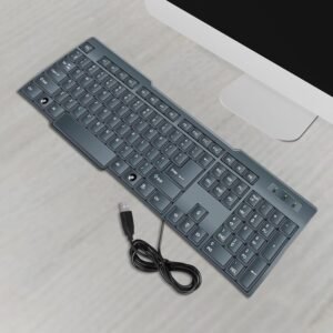 Wired USB Keyboard – Ergonomic 104 Keys for Office & Home | Indo Glow
