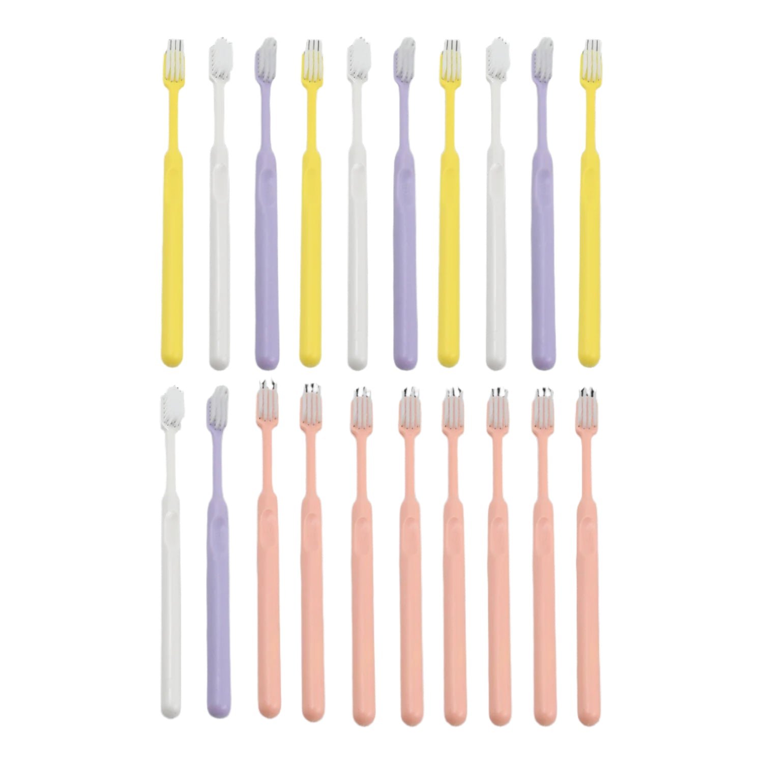 Soft Plastic Toothbrush Set – 20 Pcs with Travel Box | BrushedUp