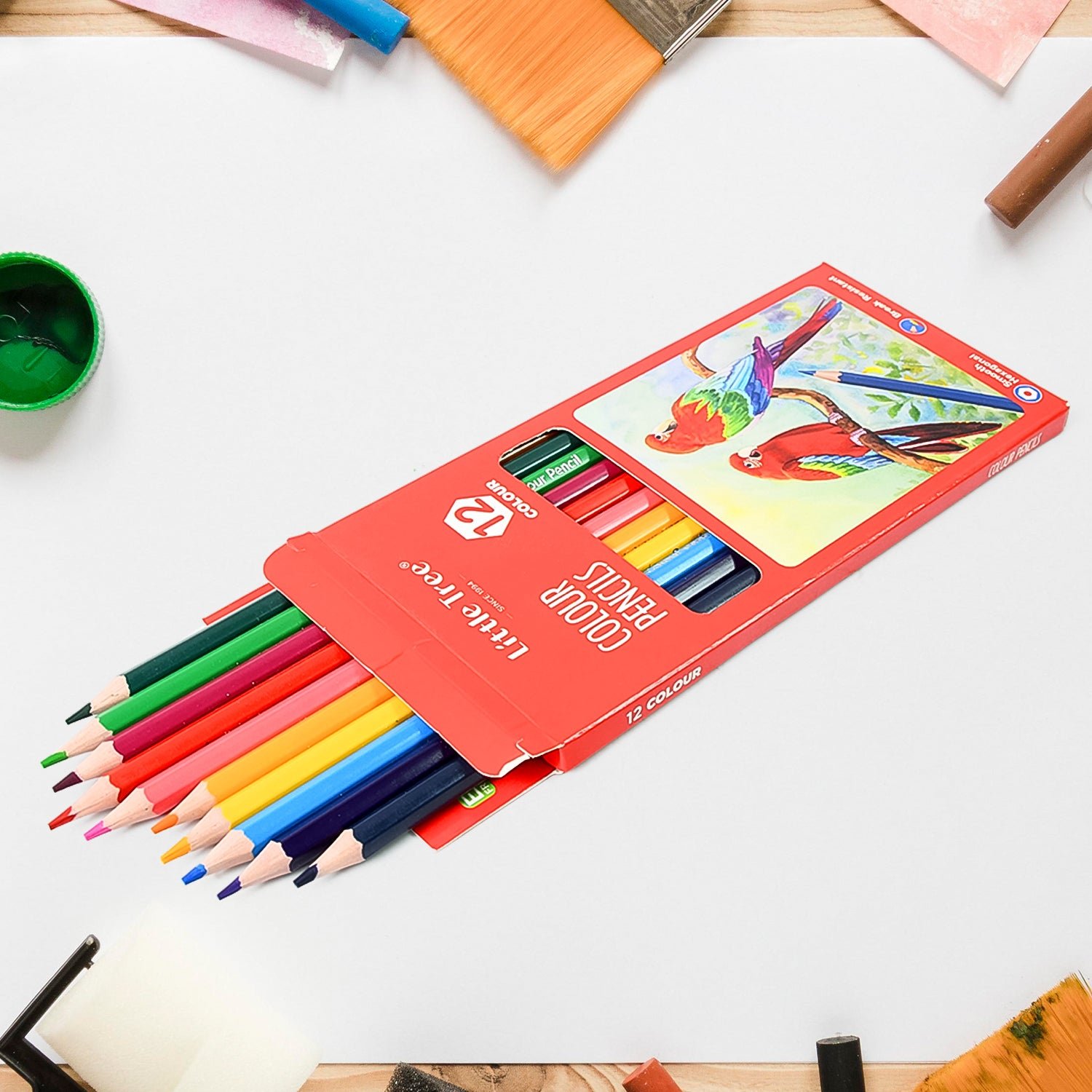 Colored Pencils Set – 12 Vibrant Shades for Art | Craftily