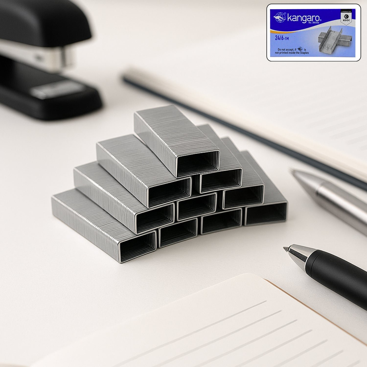 24/6 Staples – Durable Steel Pins for Smooth Office Stapling