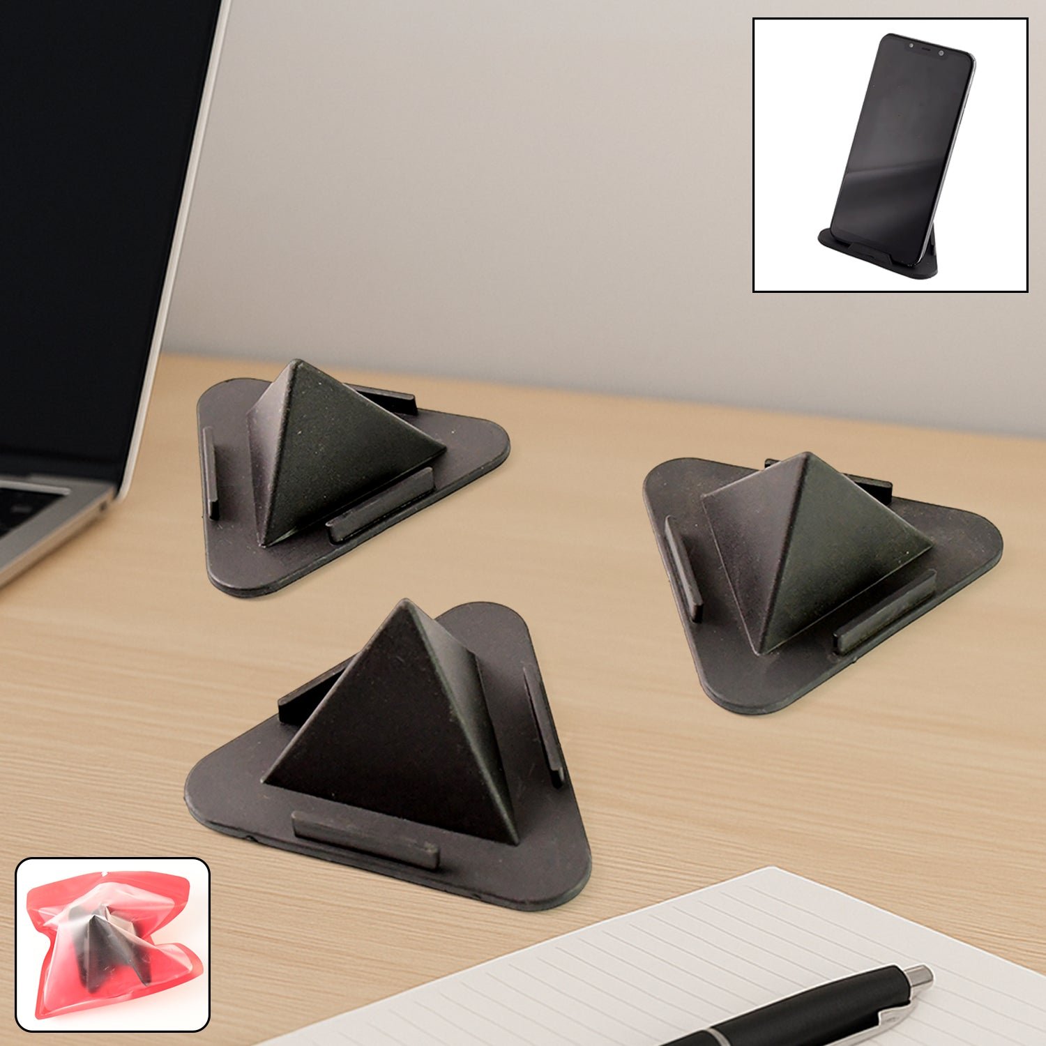 Pyramid Mobile Stand – Adjustable 3-Angle Phone Holder Set