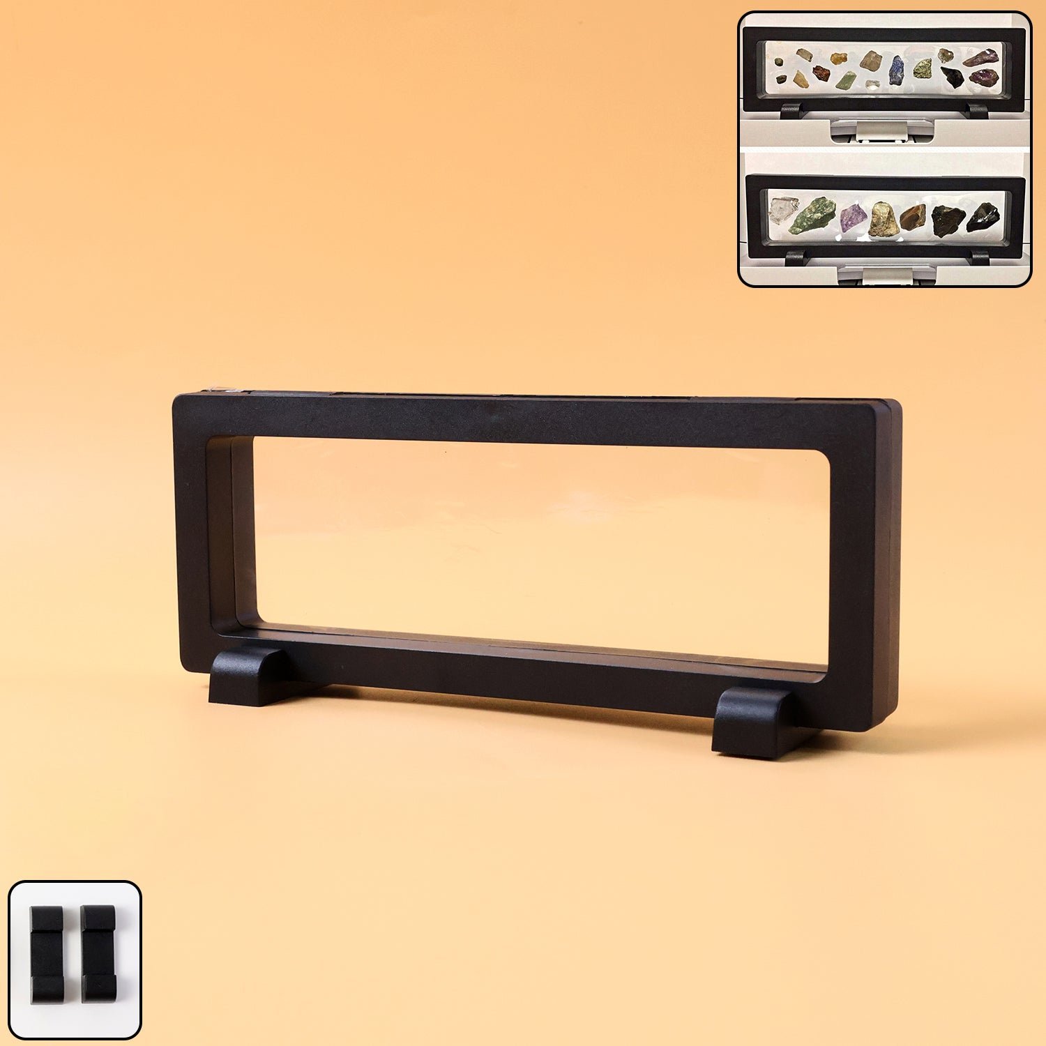 Jewellery Display Box – Transparent Floating Magnetic Frame 23x9 cm