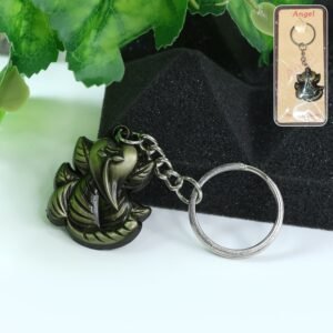 Ganesh Face Antique Black Metal Keychain – Durable Spiritual Charm
