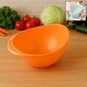 Rice Washing Bowl – Durable Plastic Vegetable Strainer | Tidy Table