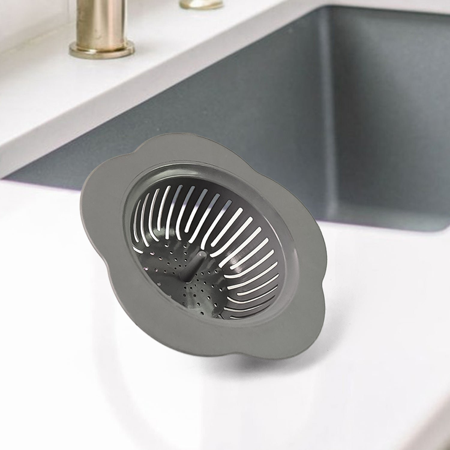 Durable Plastic Sink Strainer – Reusable Flower Pattern