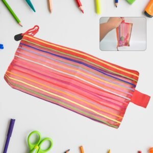 Transparent Mesh Pouch – Multi-Purpose Zipper Organizer | Indo Glow