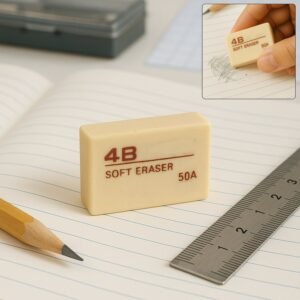 4B Soft Eraser – Dust-Free, Smudge-Less for Artists & Students