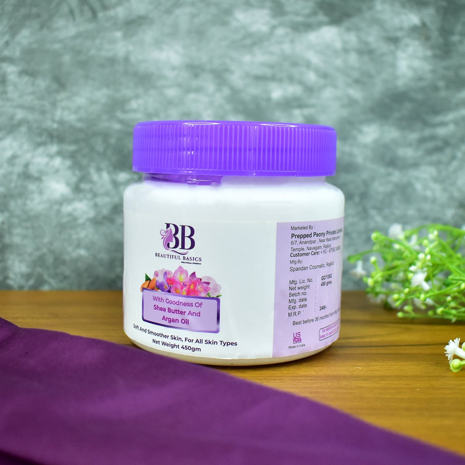 Shea Butter Body Cream – Deep Moisturisation with Argan Oil 450g