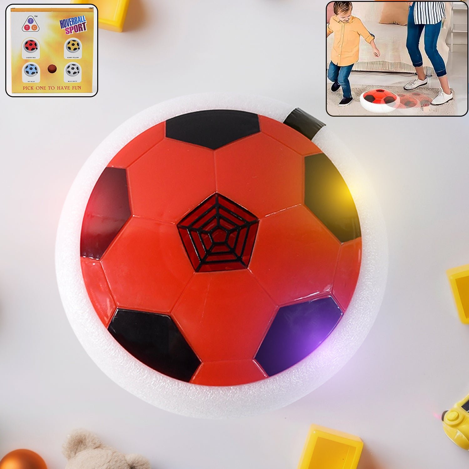 Hover Soccer Ball Toy – Safe Indoor Play with Foam Bumper
