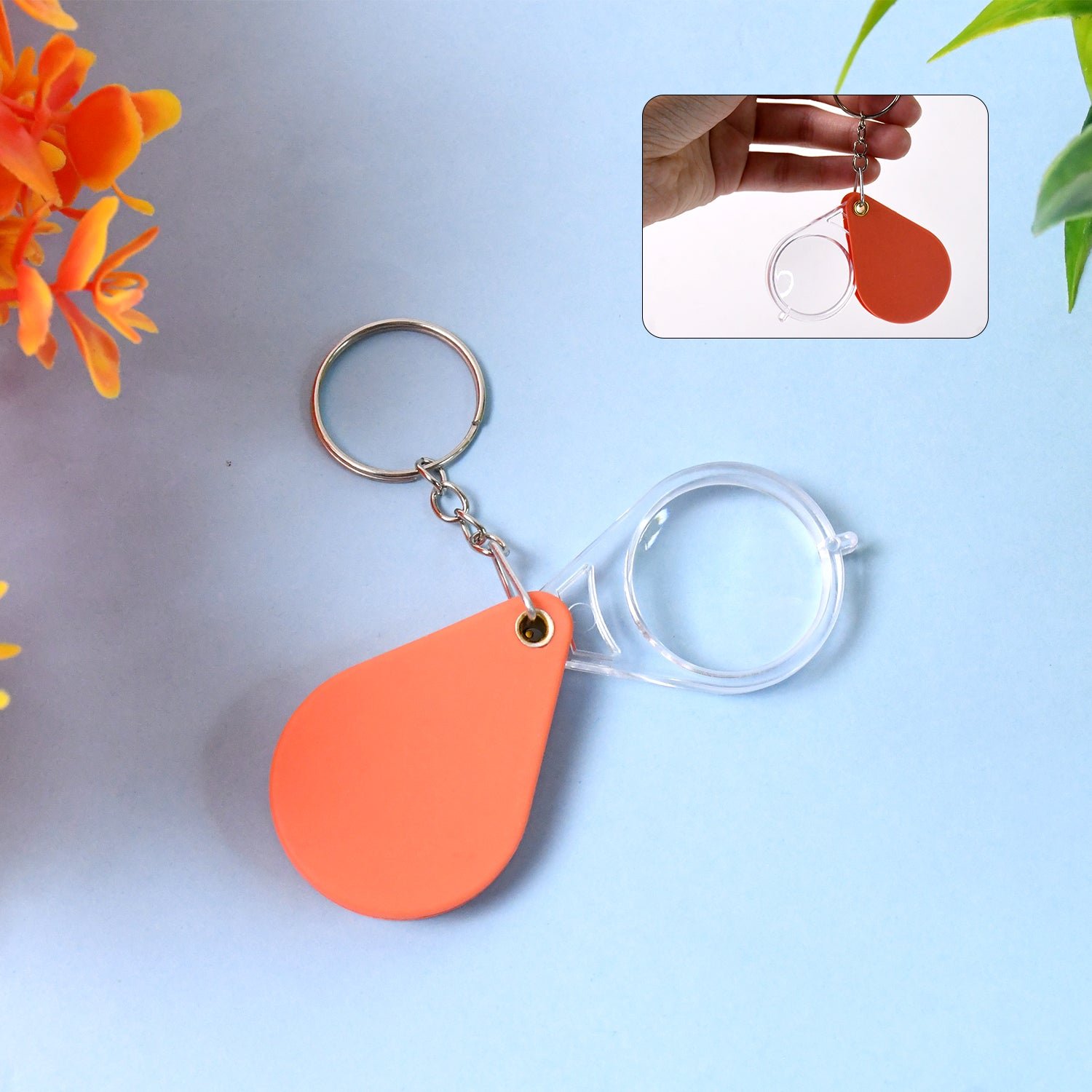 Folding Magnifier Keychain – Portable Mini Pocket Magnifying Glass