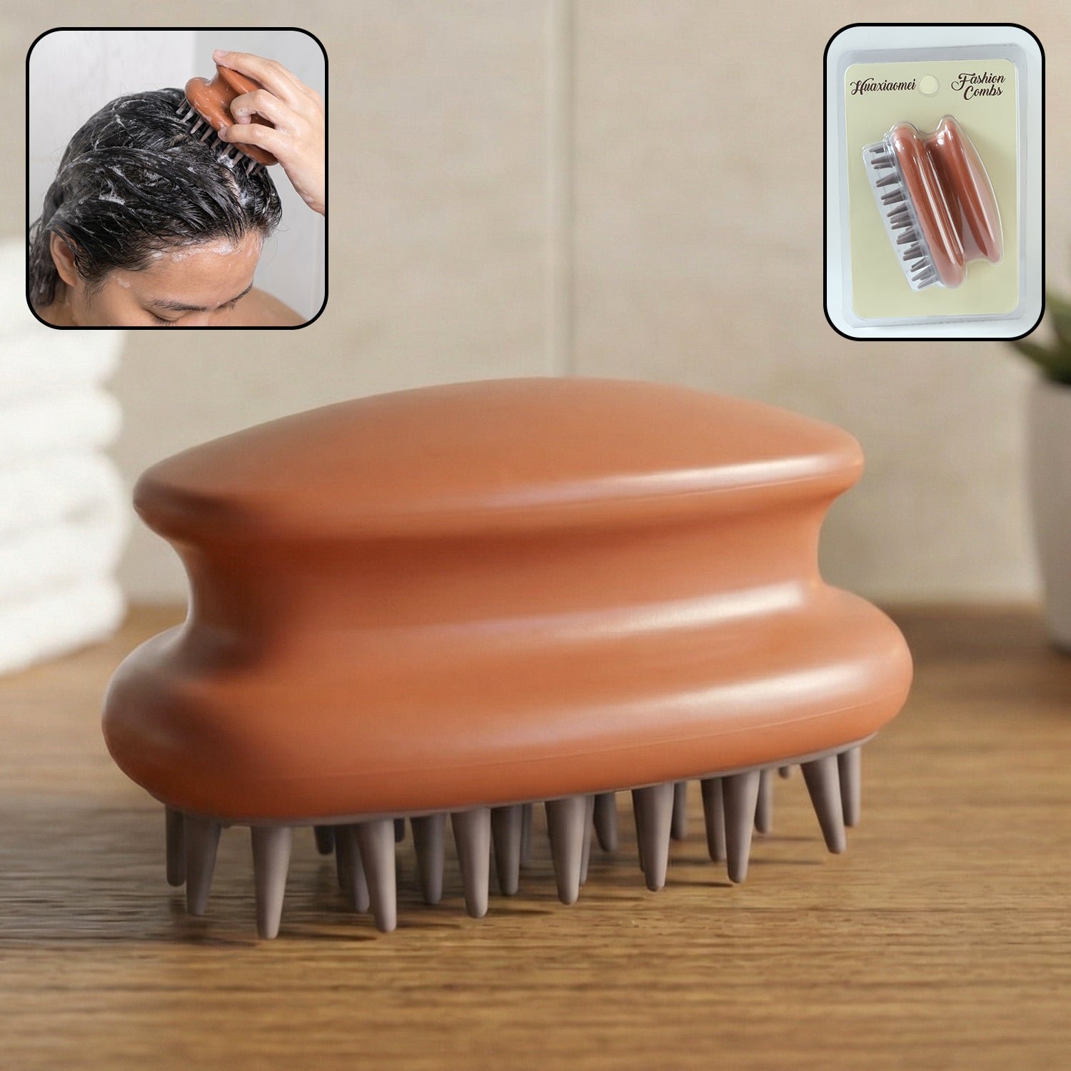 Scalp Massage Brush – Soft Flexible Bristles for Gentle Hair Care