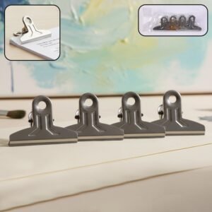 Heavy Duty Metal Paper Clamp Clips – Strong Grip & Durable 4 Pc Set