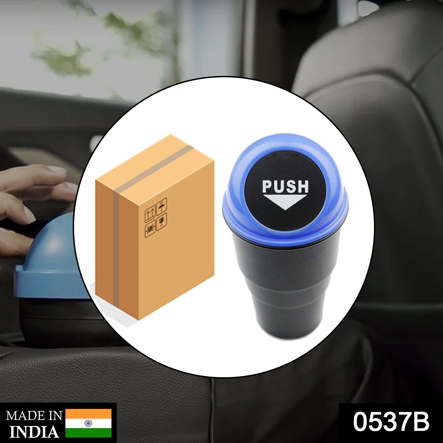Car Dustbin – Compact & Portable Waste Bin for Vehicles | Velvet Wheels