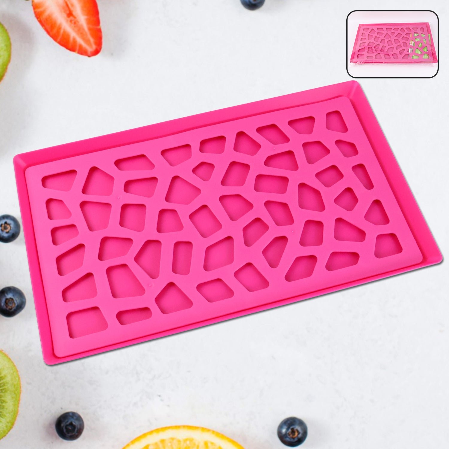 Plastic Kitchen Tray – Durable Modern Hollow Design 40x25 cm
