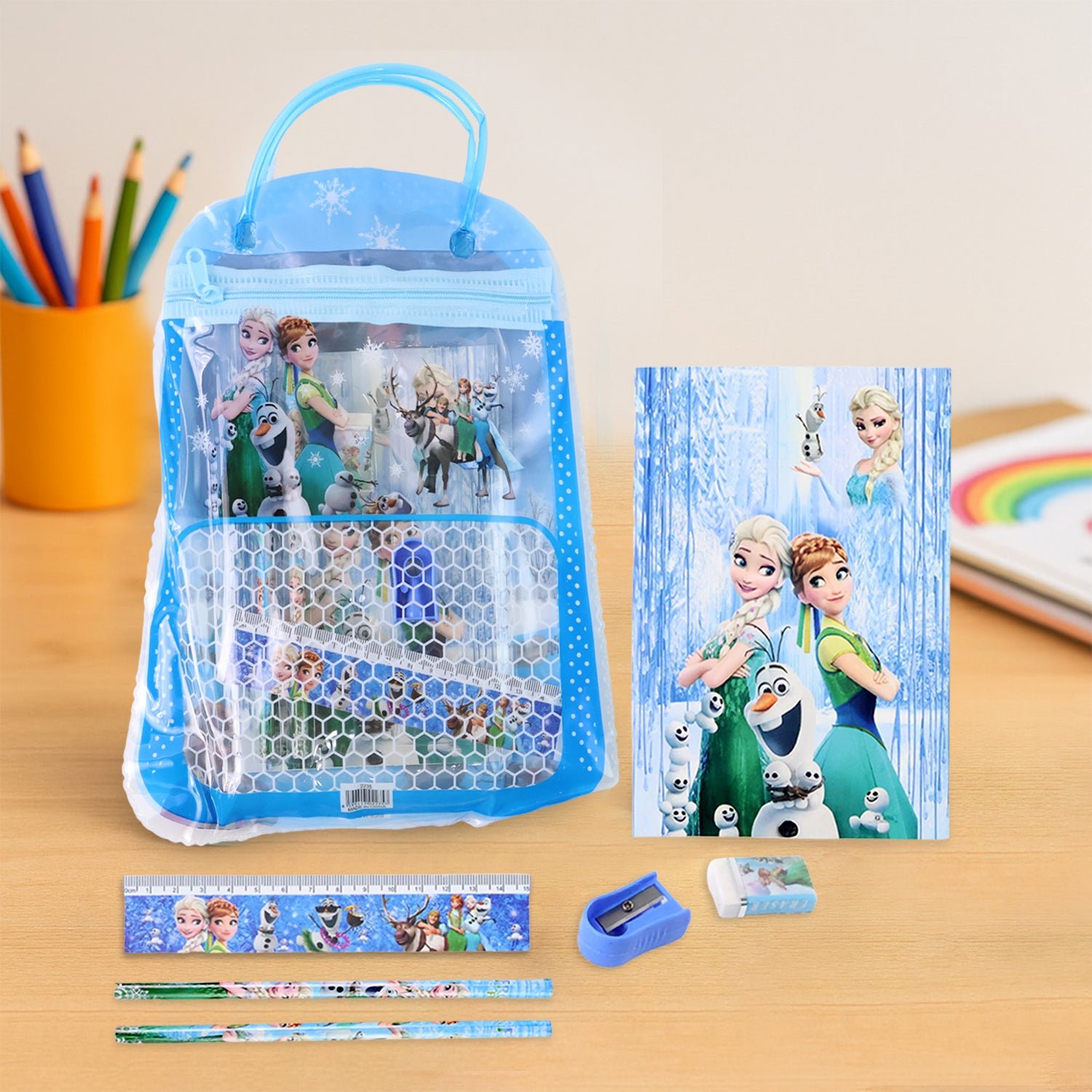 Kids Stationery Kit – 6-Piece Cartoon Set for School | TinyTrendy