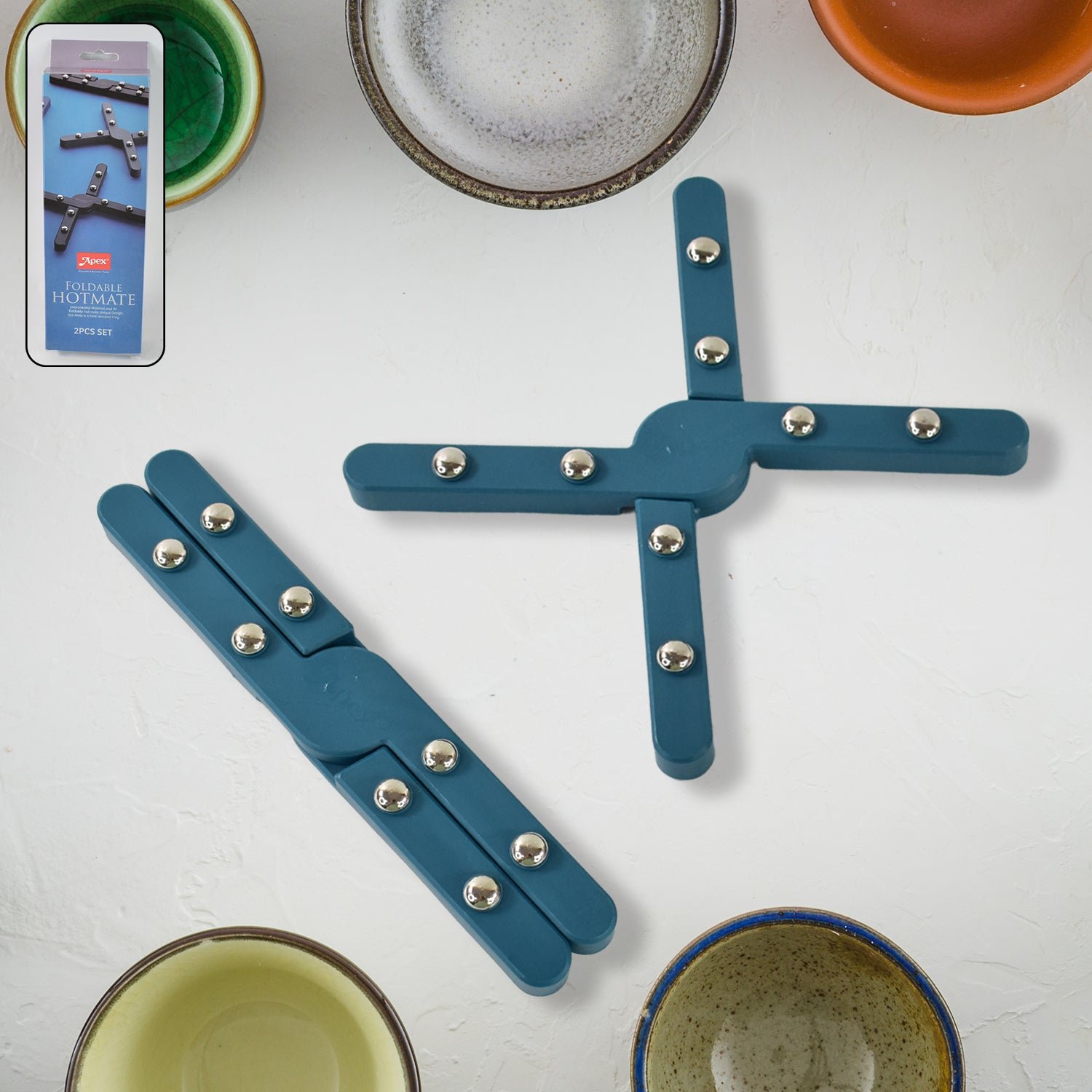 Foldable Hot Mate Set – Heat-Resistant 2-Piece Pan Stand