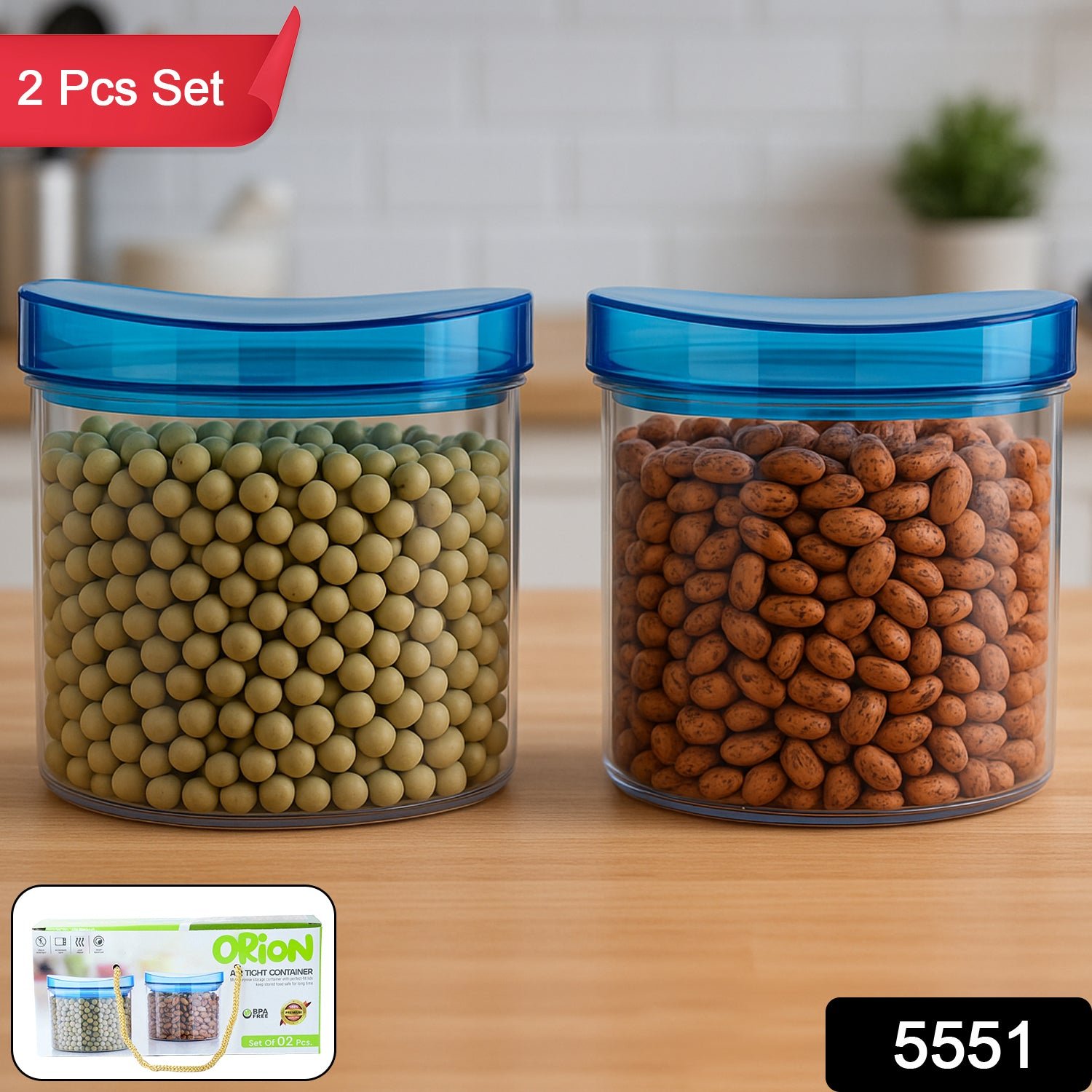 Airtight Kitchen Jar Set – Unbreakable Storage (2 Pcs) | Velvet Wheels