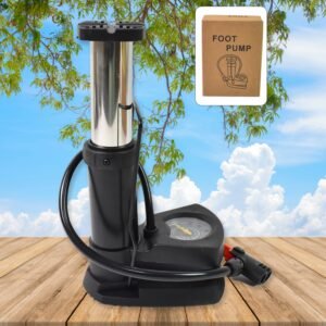 Foot Bike Pump – Portable Cycle Tire Inflator with Gauge | Indo Glow