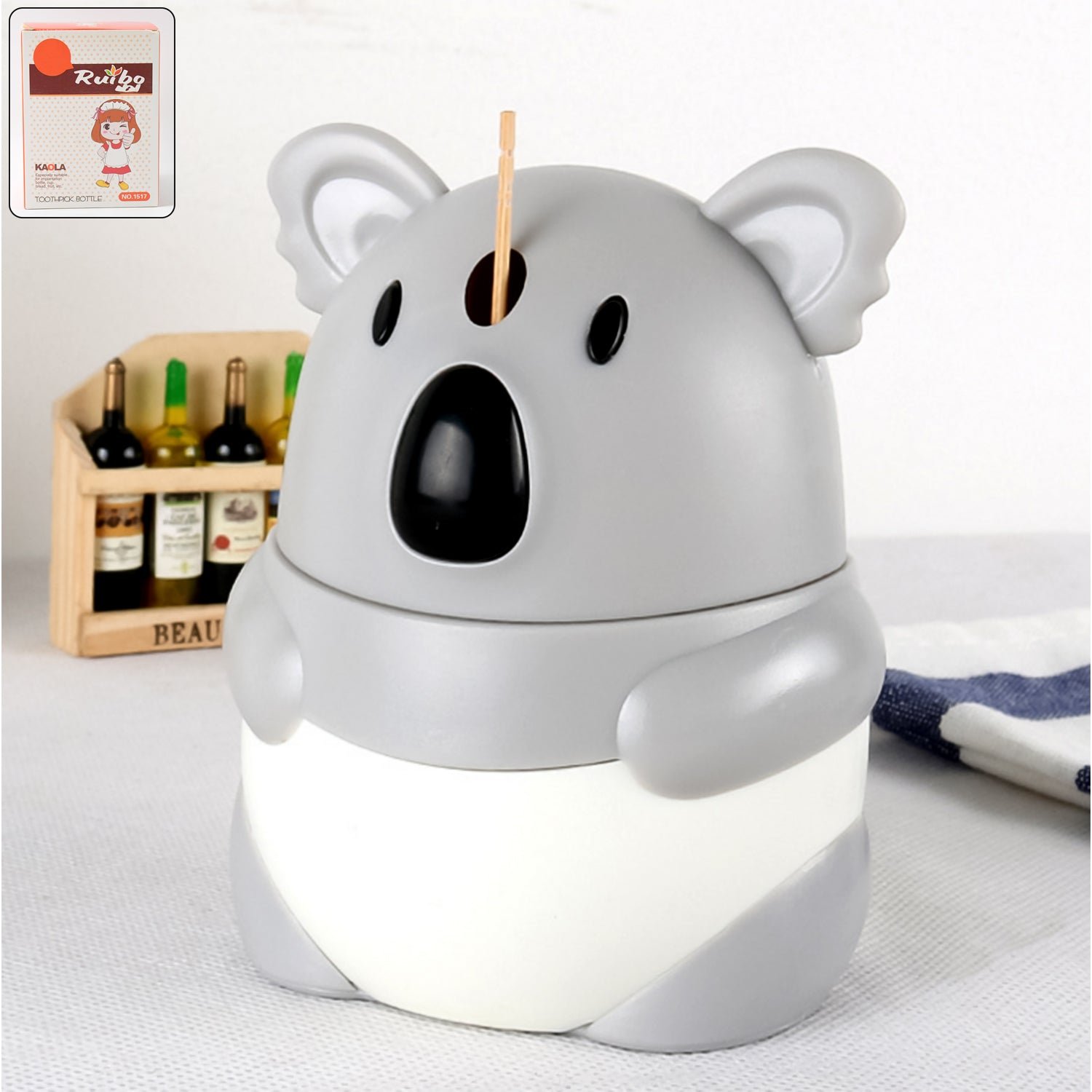 01_81ed4e17-2c4f-41b3-895f-cae3e5d0e6ba Koala Toothpick Holder Dispenser – Compact & Hygienic Kitchen Accessory