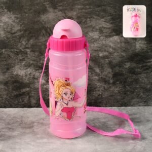 Kids Water Bottle 550ML – Leakproof with Cartoon Print & Strap
