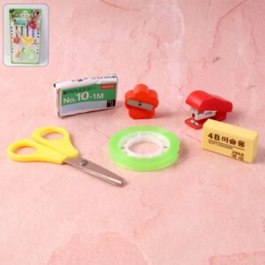 6 in 1 Mini Stationery Kit – Compact Essential Student Set