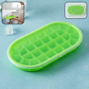 Oval Silicone Ice Cube Tray – Easy Release & Odor-Free Storage