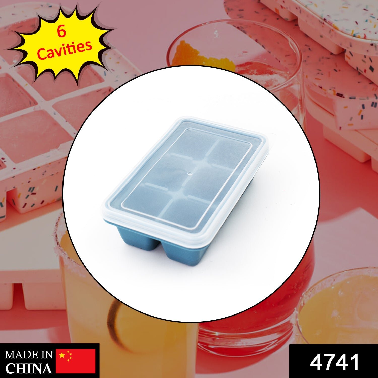 Silicone Ice Tray – Flexible 6-Grid Ice Maker for Home |