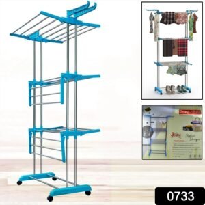 Clothes Drying Stand – Stainless Steel Foldable with Wheels | Storenzo