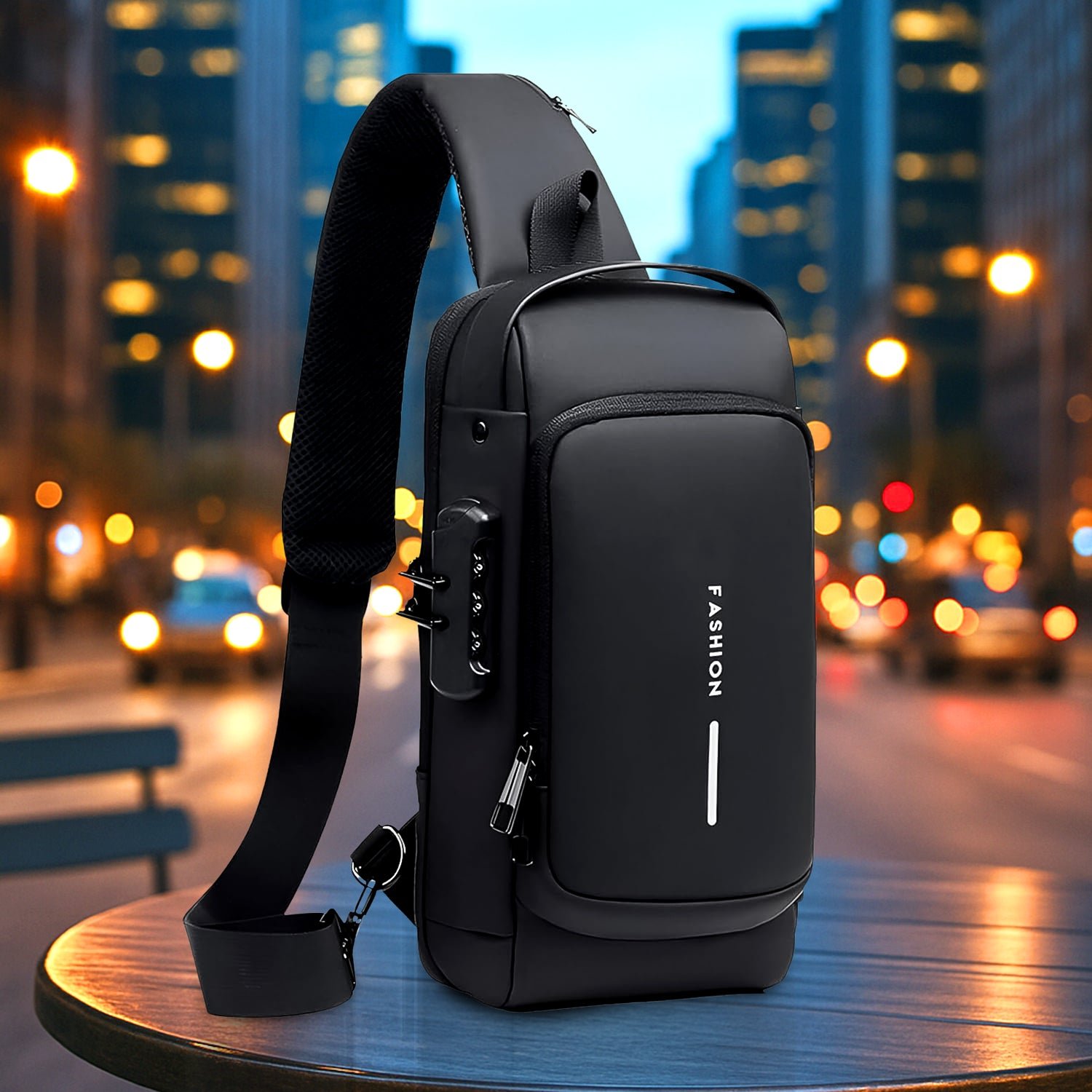 Anti-Theft Crossbody Sling Bag – Secure USB Charging Port