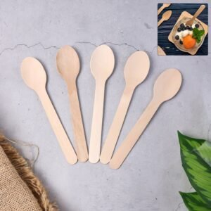 Disposable Wooden Spoon – 160mm Full-Size, 30 Pcs Pack