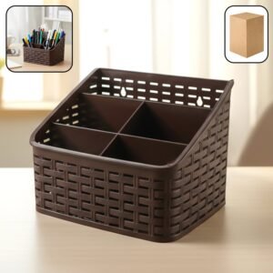 Desk Organizer Basket – 5 Compartment Multipurpose Storage