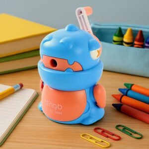 Kids Pencil Sharpener – Teddy Shaped with Removable Tray | Writezo