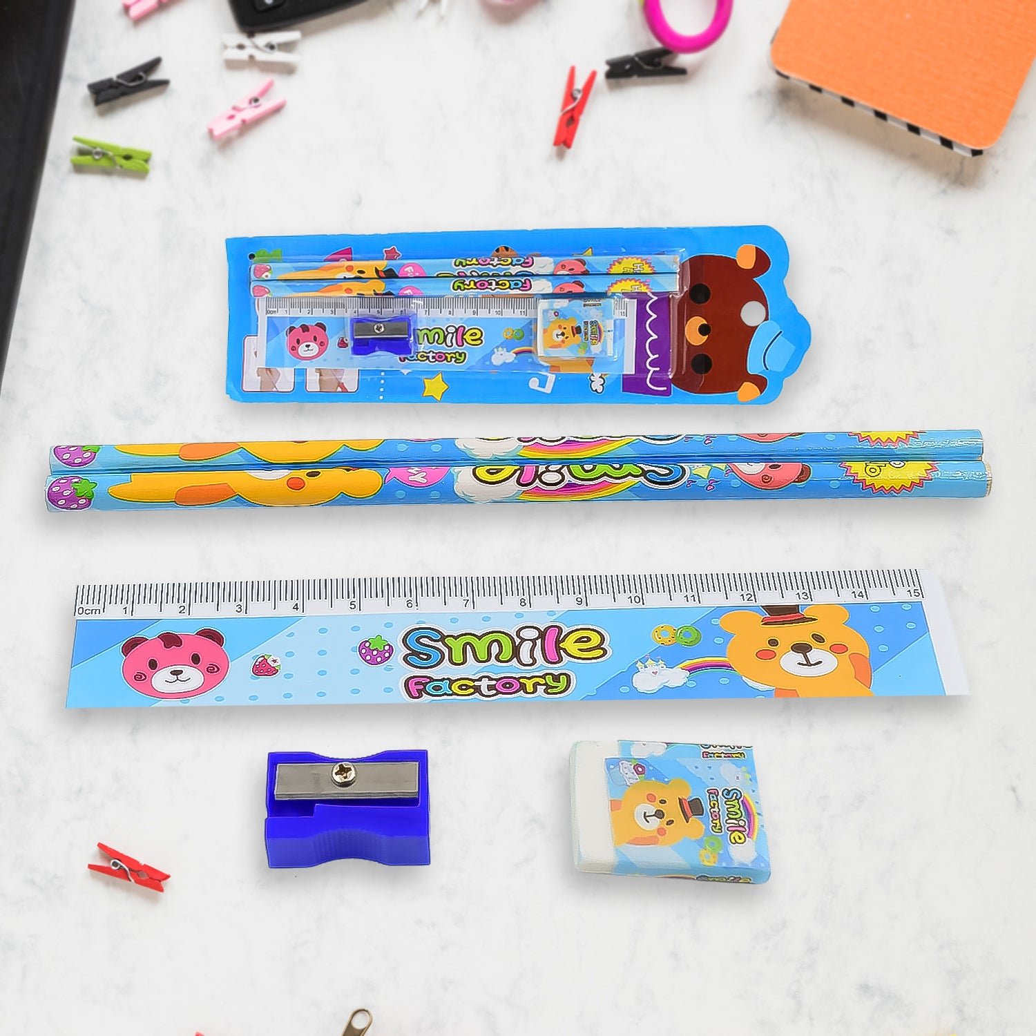 Kids Cartoon Pencil Set – Fun Wooden Stationery for School | Writezo