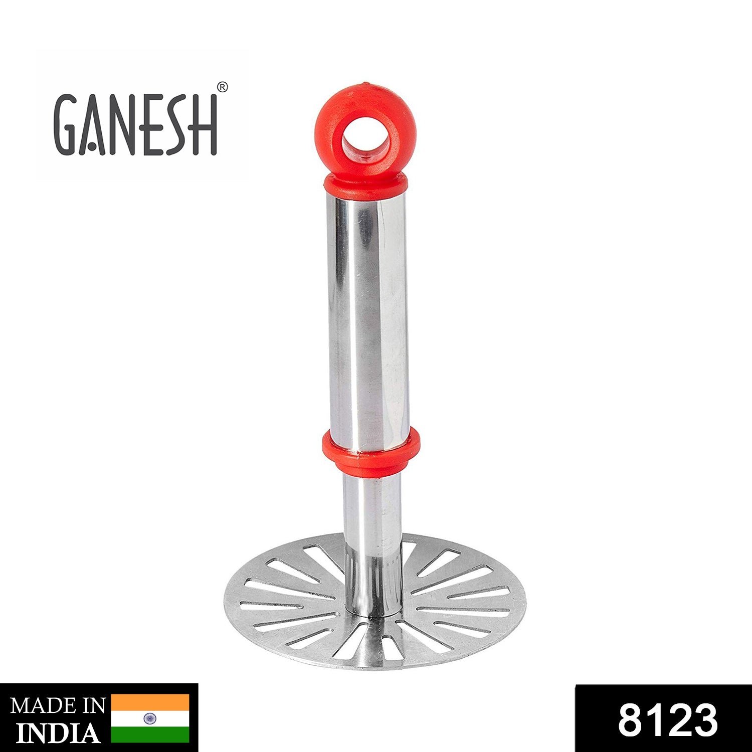 Potato Masher – Stainless Steel with Plastic Handle | Ganesh