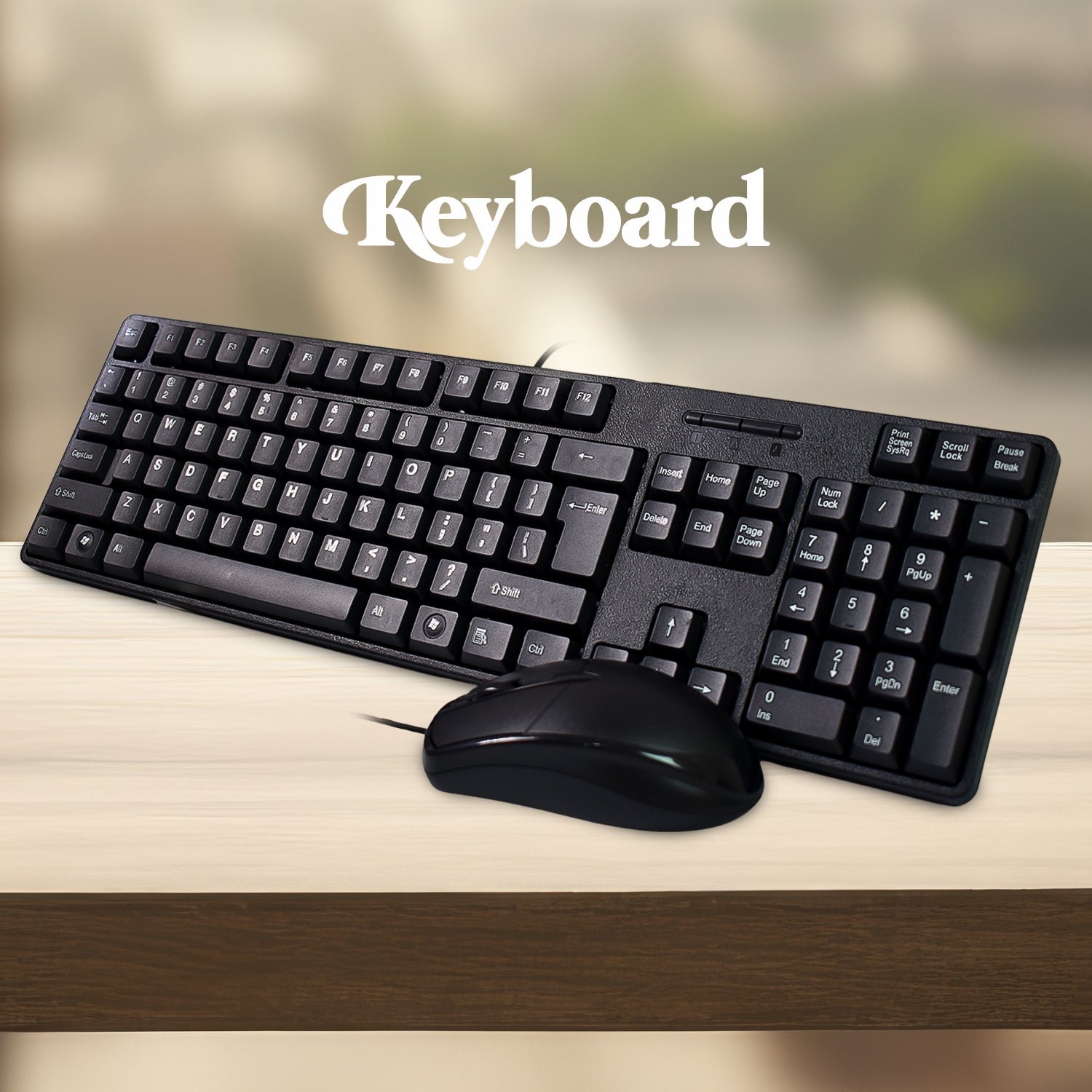 Wired Keyboard Mouse Combo – Ergonomic USB Set | Wiregenix